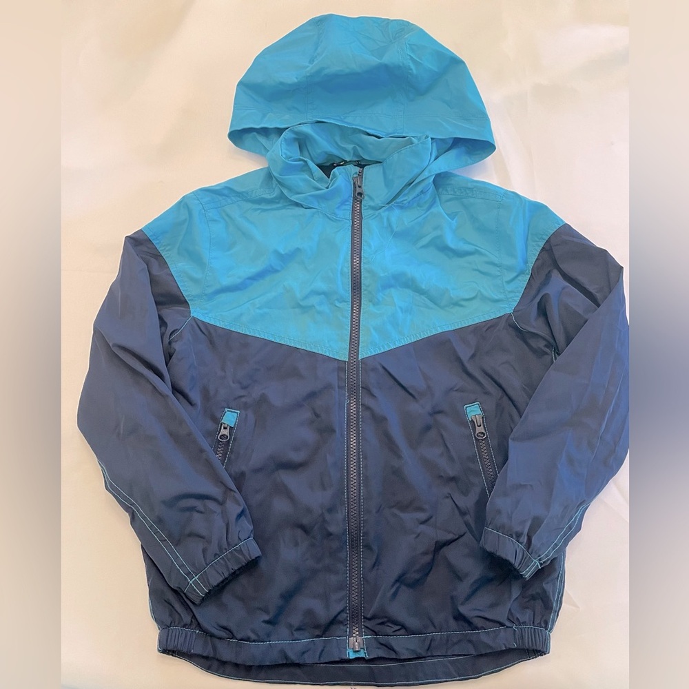Gap kids navy and turquoise windbreaker